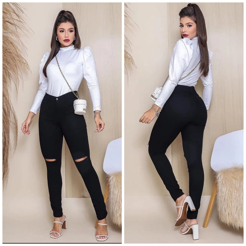 Women's Skinny High Waist Jeans with Lycra Lifts Butt