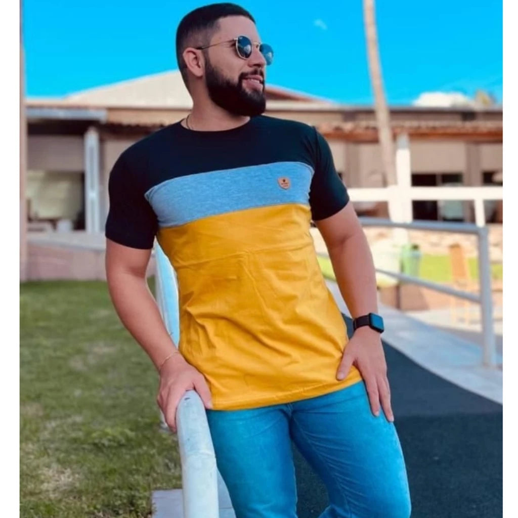 Camiseta Masculina Em Algodão Fio 30 Penteado Com Elastano Diversas Cores Preço De Fábrica