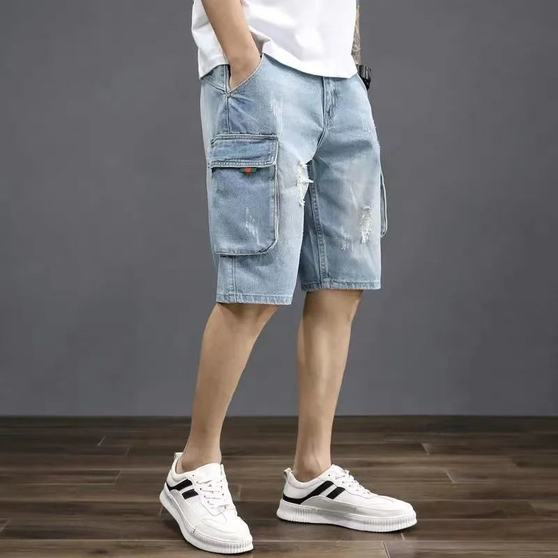 Bermuda Jeans Carga Baggy