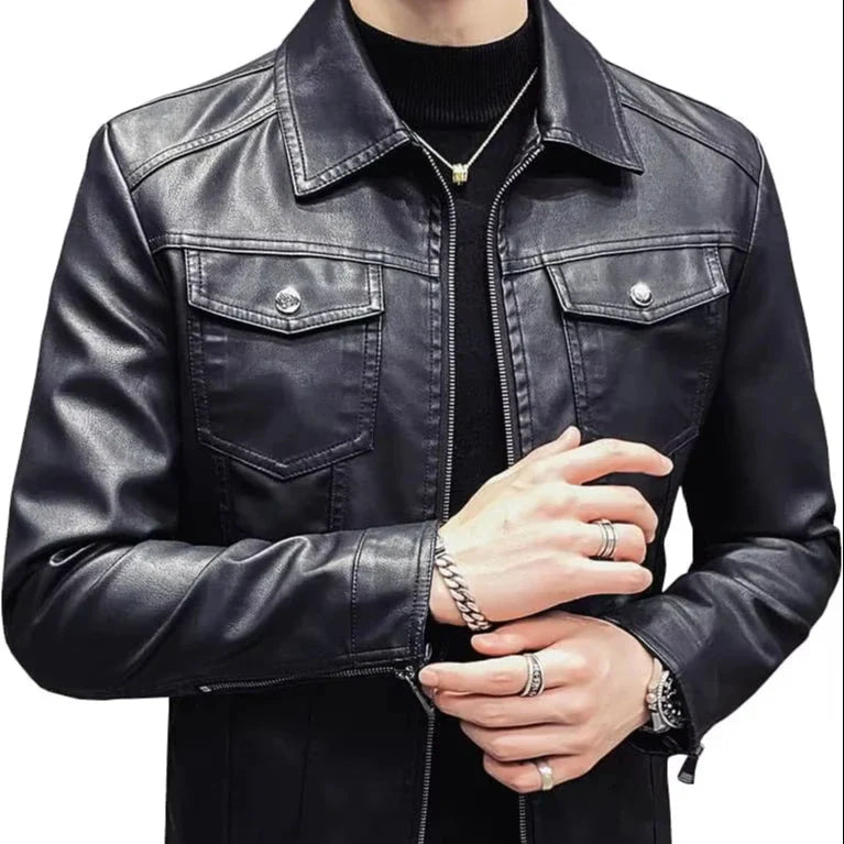 Jaqueta Masculina de Couro BAZZUT BZT711