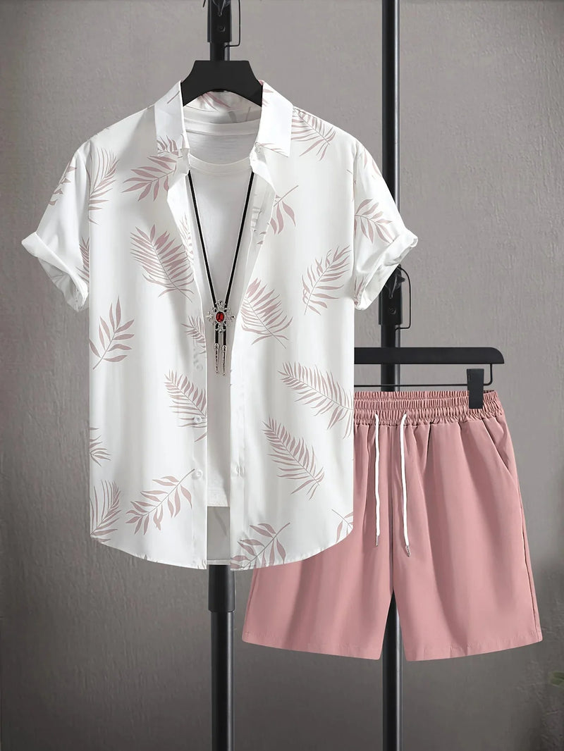 Kit Praia Bonanza Camisa + Bermuda Masculina
