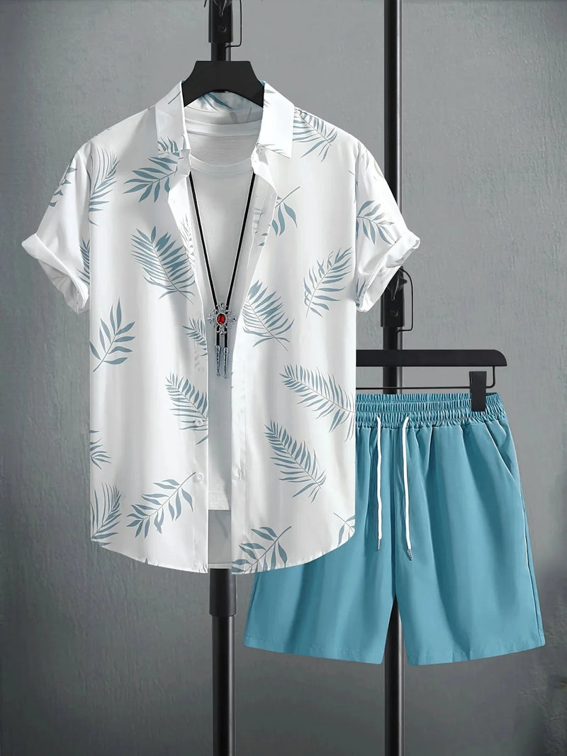 Kit Praia Bonanza Camisa + Bermuda Masculina