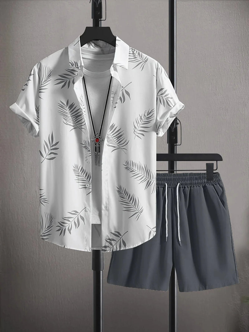 Kit Praia Bonanza Camisa + Bermuda Masculina