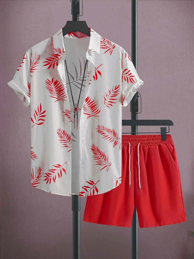 Kit Praia Bonanza Camisa + Bermuda Masculina