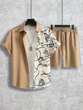 Kit Praia Bonanza Camisa + Bermuda Masculina