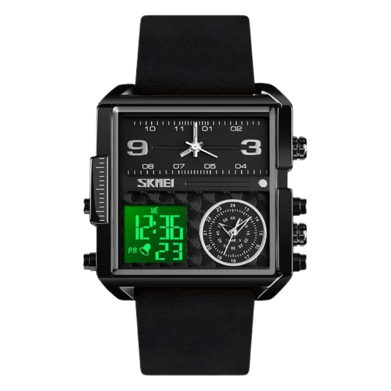 Skmei Men's Square Luxury Watch with Chronograph and Date