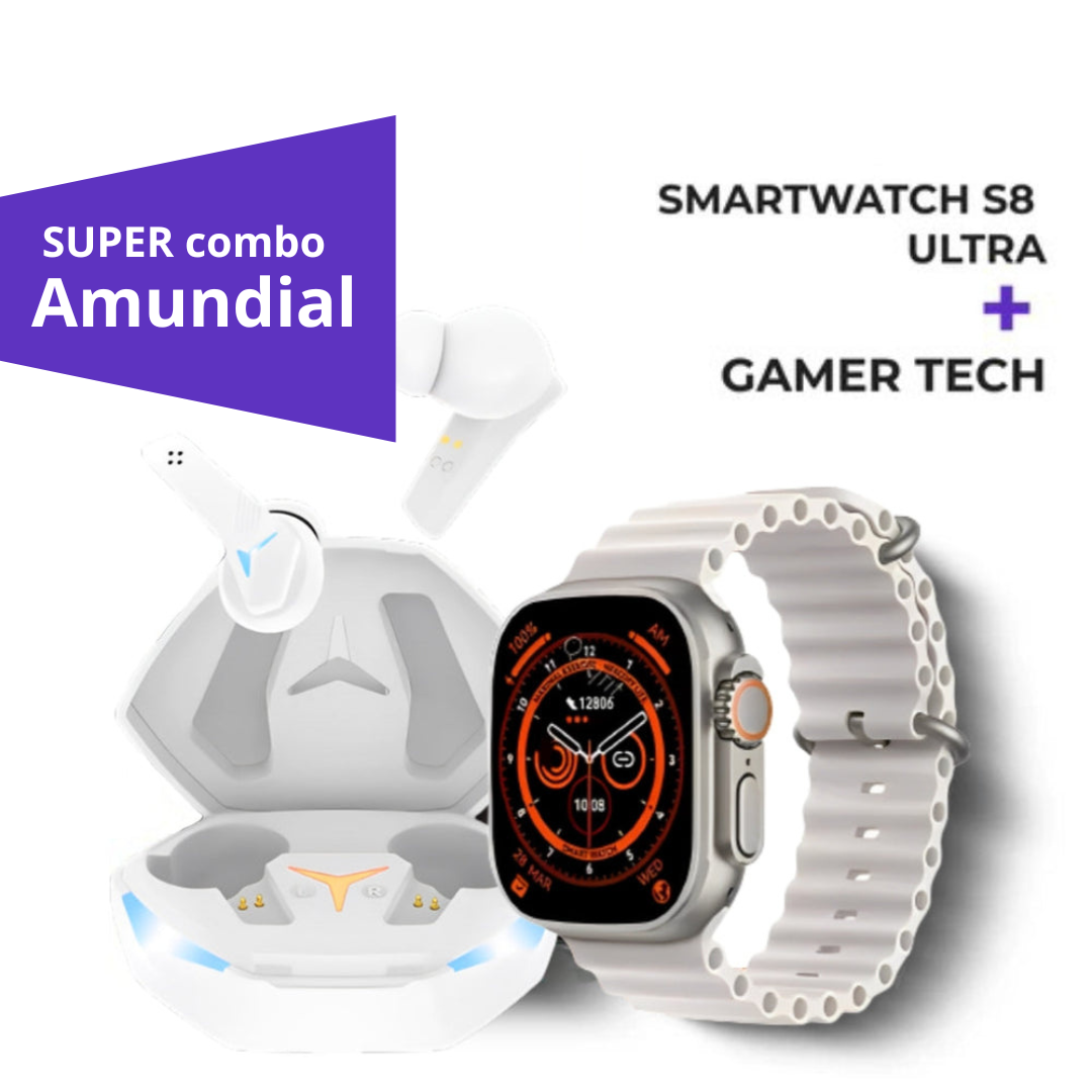 Super Combo Gamer Tech  ™ + Smartwatch Série 8 Ultra