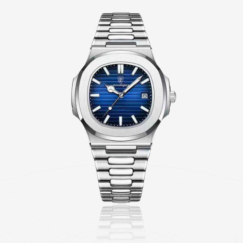 Relógio Masculino Casual Nautilus em aço 40mm - Azul