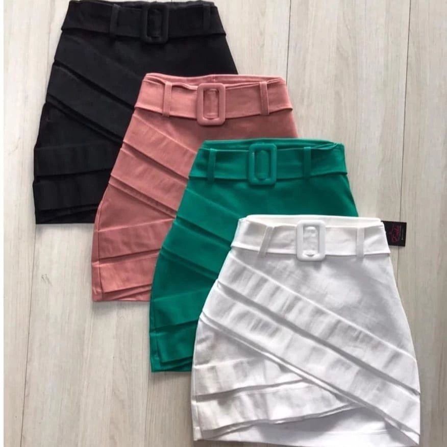 Women's Belt Skirt High Waist Skirt