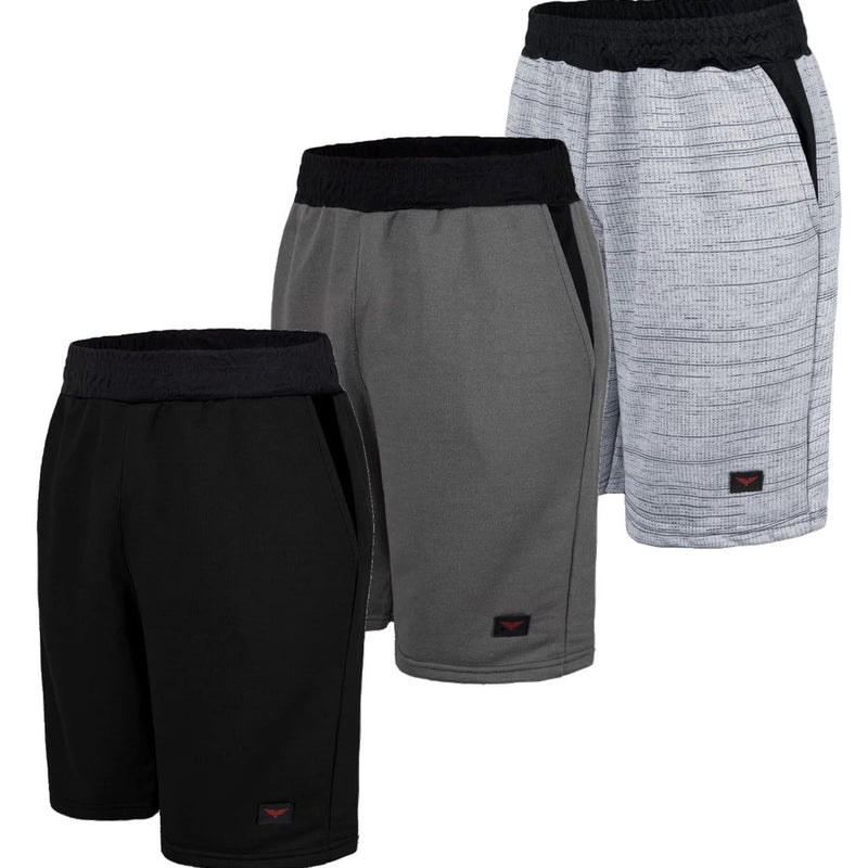 Kit 3 Men's Sweatpants Bermudas in Assorted Colors Reffine