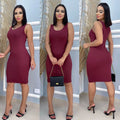 Ribbed Knit Midi Dress