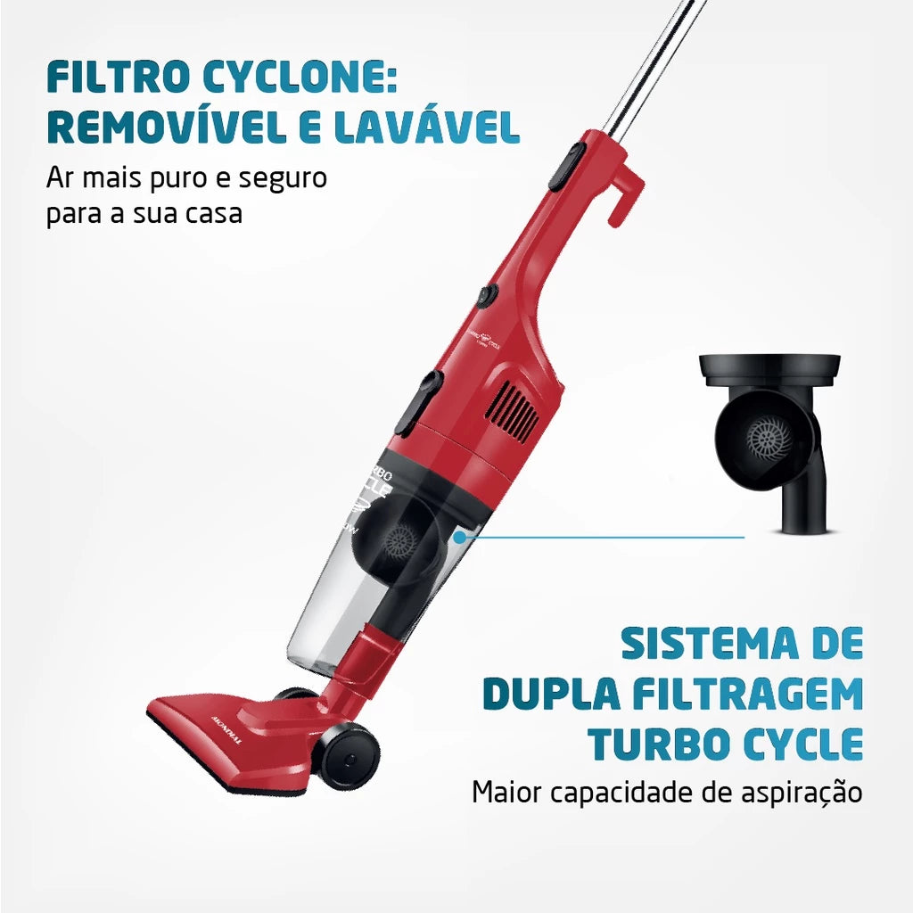 Aspirador De Pó Mondial Pórtatil Vertical Turbo Cycle 1100w