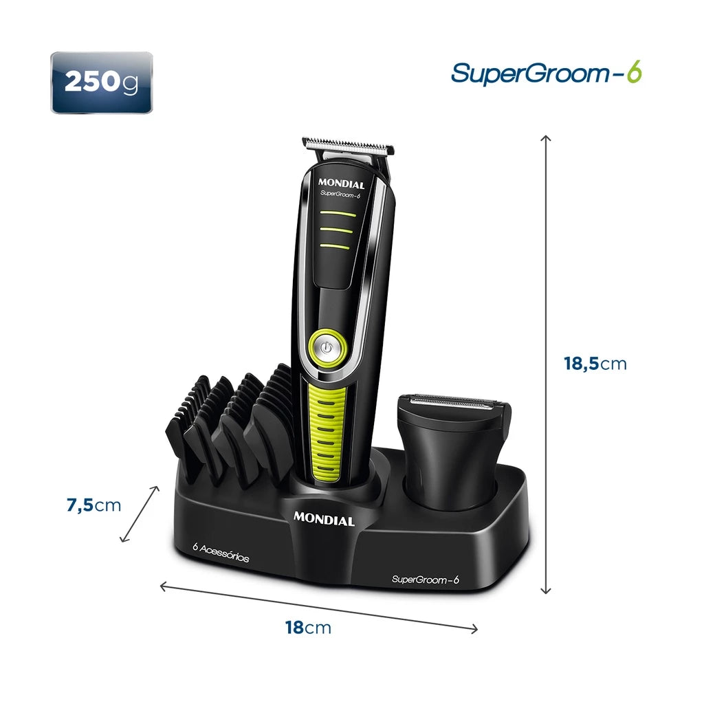 Aparador De Pelos Mondial Super Groom 06 Bivolt Bg-04