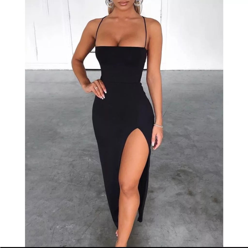 NEW LONG SUPLEX bodycon dress with slit backless braided elegant lifts butt