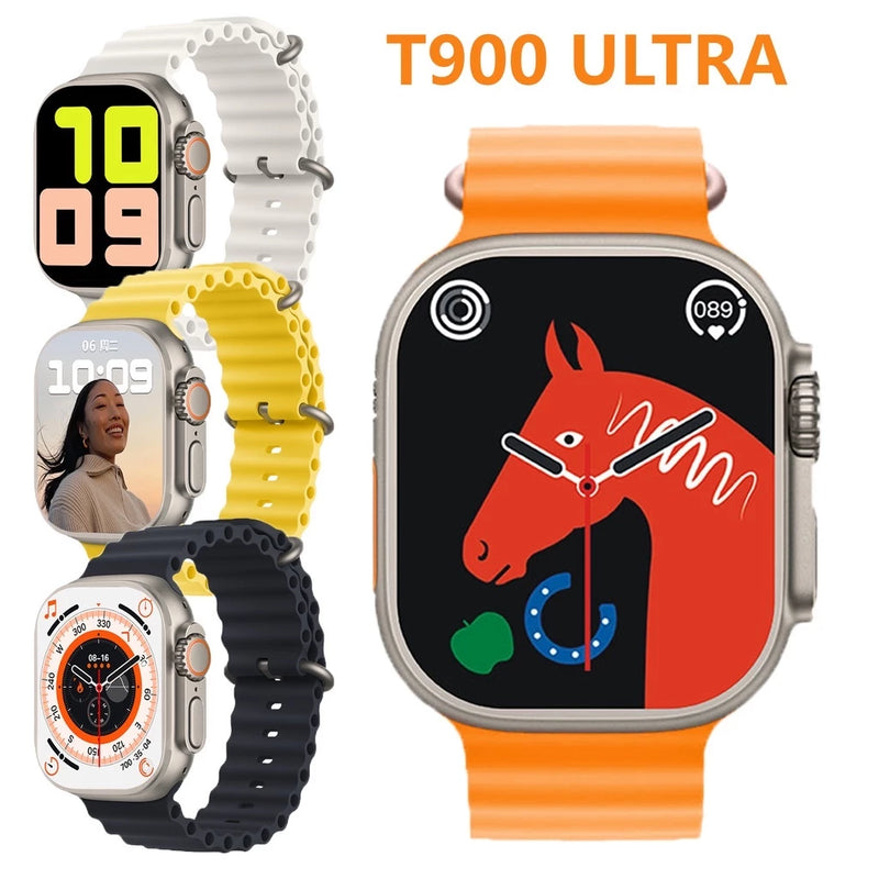 Novo 2023 Reloj T900 Ultra 2.09 Inch Série Esportiva Smartwatch 8 Detecção De Pressão Arterial