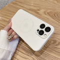 Gray Nano Titanium Case Explosion-proof AG Matte Magnetic Glass Case for iPhone 15 14 13 12 11 Pro Max Full Coverage Lens Protector