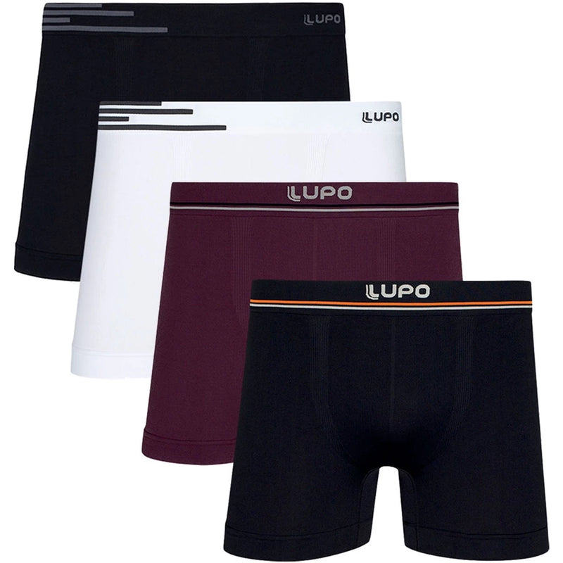 Kit with 4 Lupo Seamless Microfiber Boxer Briefs