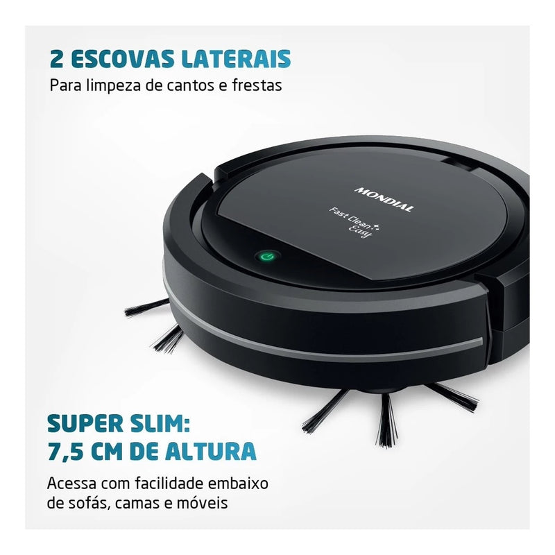 Aspirador Robô Fast Clean Mondial Rb08 Bivolt 30w