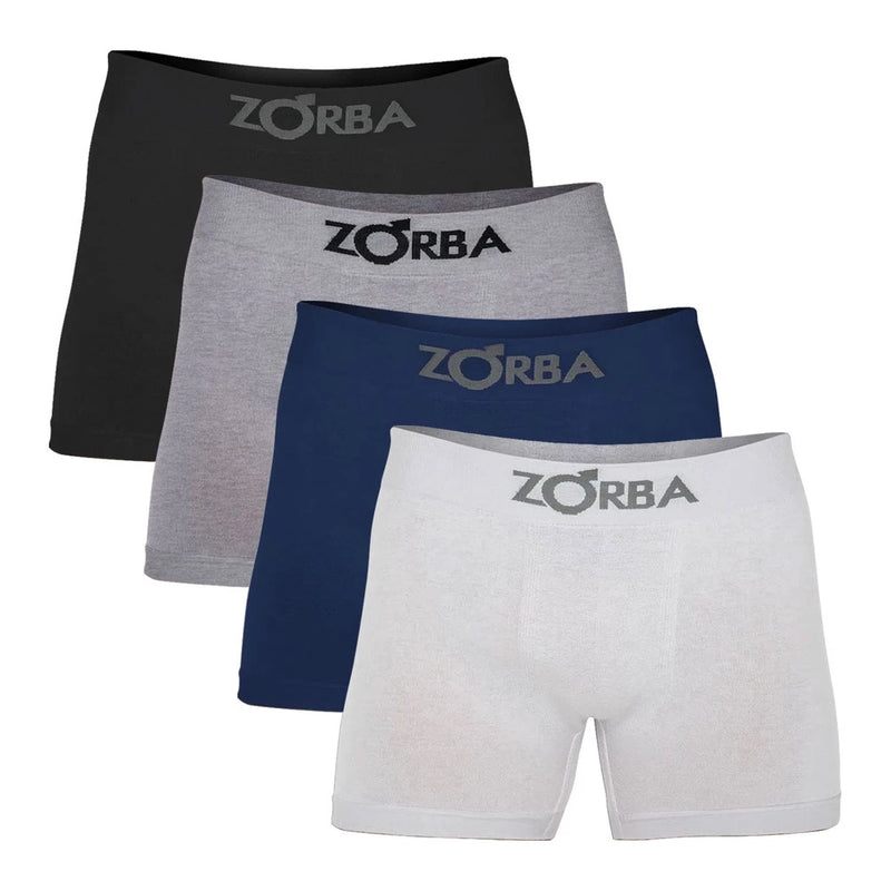 Kit with 4 Zorba Seamless Cotton Boxer Briefs on Sale