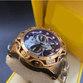 Magnum wrist watch Zeus venom Golden hybrid Heavy Luxury + Box