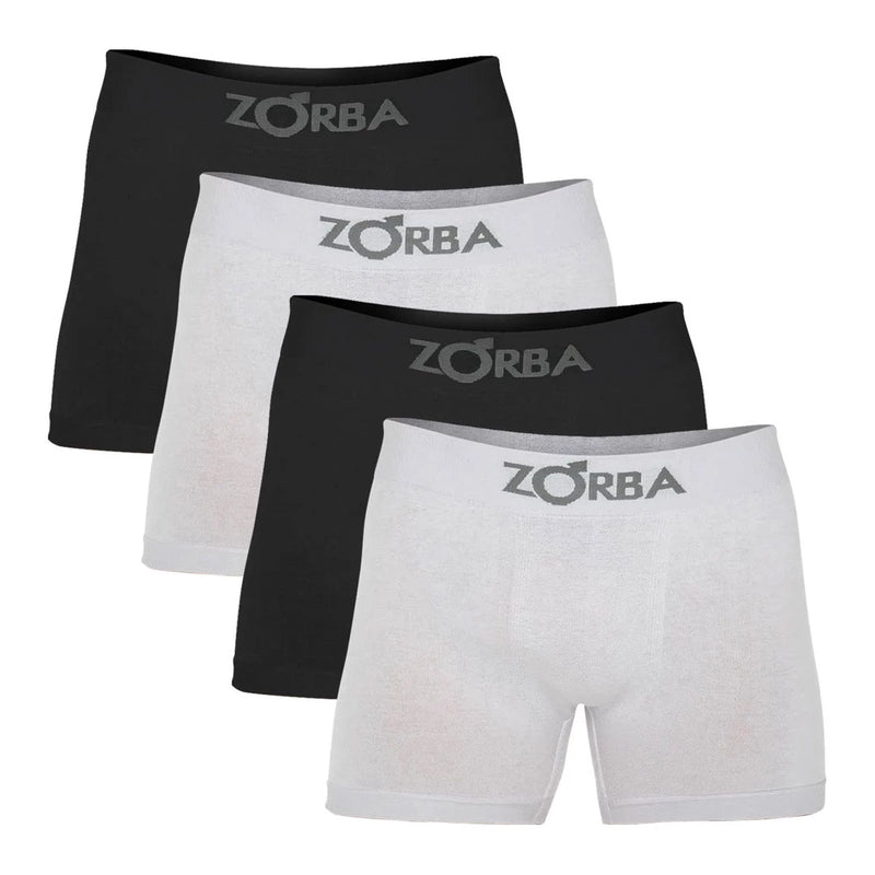 Kit with 4 Zorba Seamless Cotton Boxer Briefs on Sale