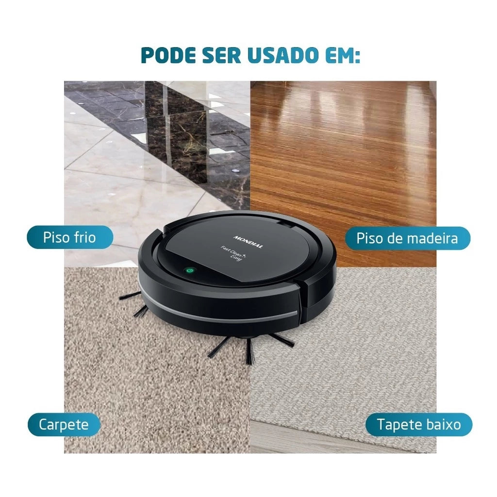 Aspirador Robô Fast Clean Mondial Rb08 Bivolt 30w