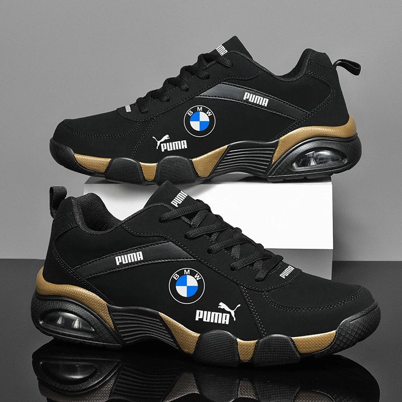 BMW Shoes Men's Clothing Resistant Genuine Leather Sneakers