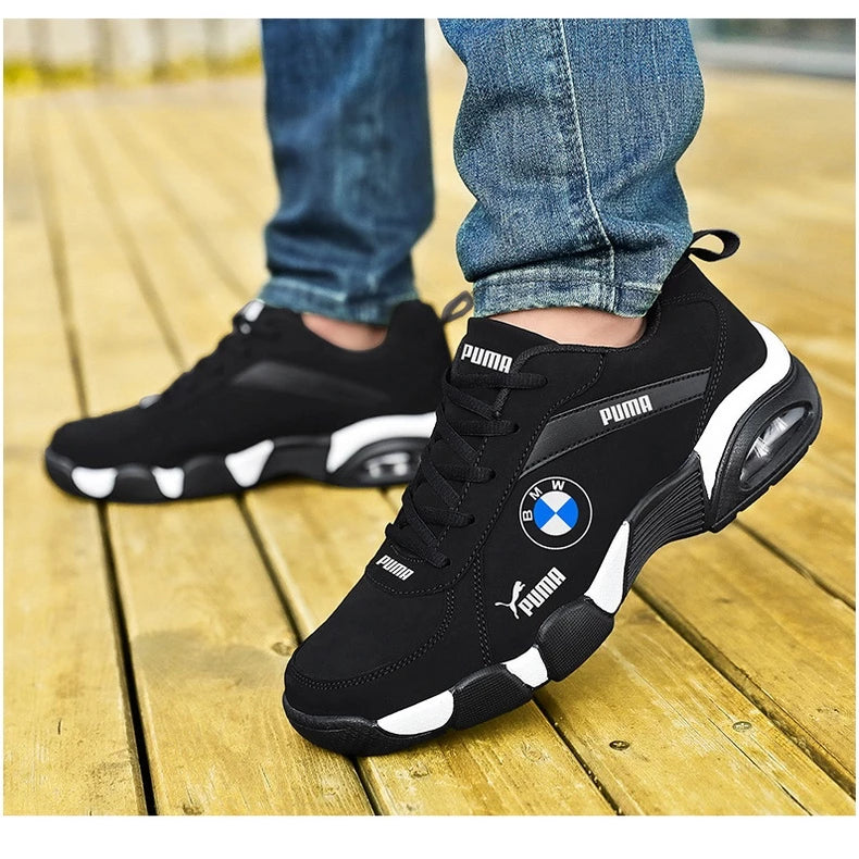 BMW Shoes Men's Clothing Resistant Genuine Leather Sneakers