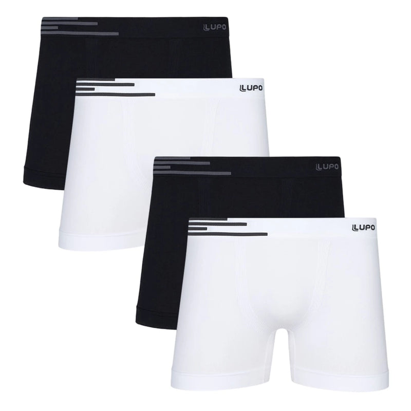 Kit with 4 Lupo Seamless Microfiber Boxer Briefs