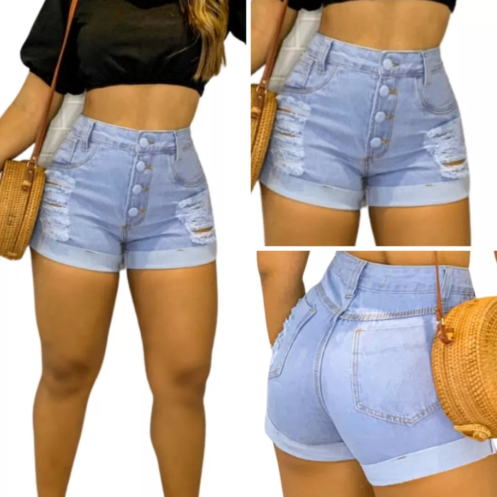 Cool and Authentic: Women's 100% Cotton Jeans Shorts