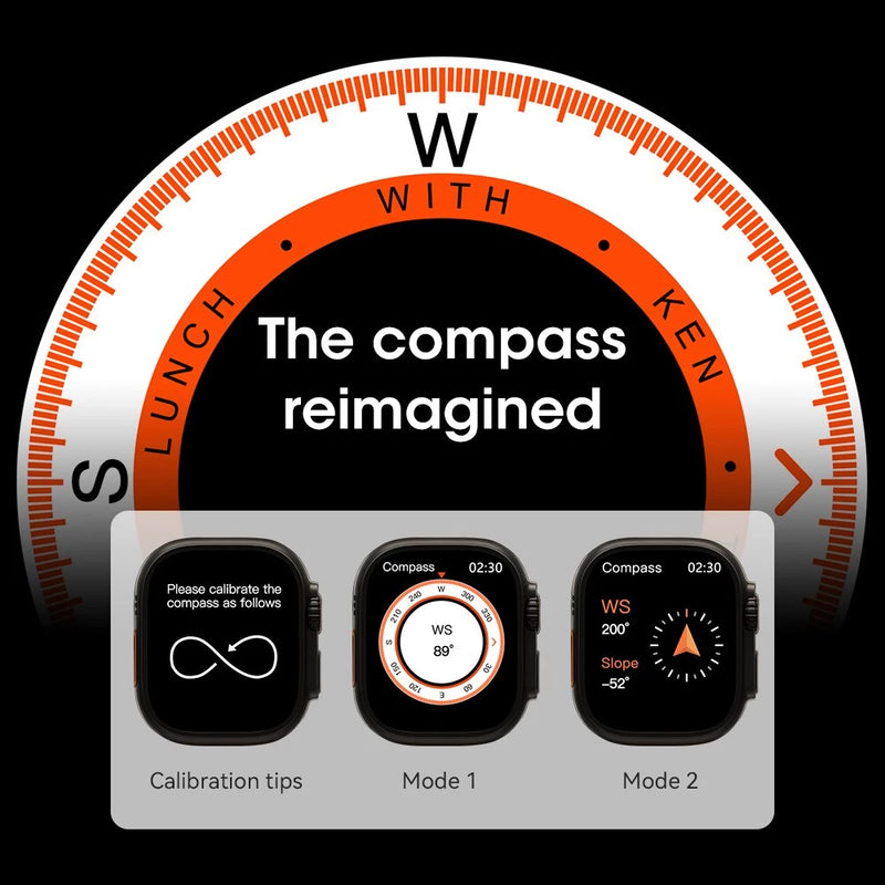 Ultra 9 Plus U9 Plus SmartWatch Watch Compass NFC for Men Women IWO Series 9 Max Waterproof Ultra9