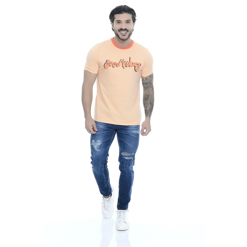 Calça Jeans Masculina Skinny Destroyed Com Lycra