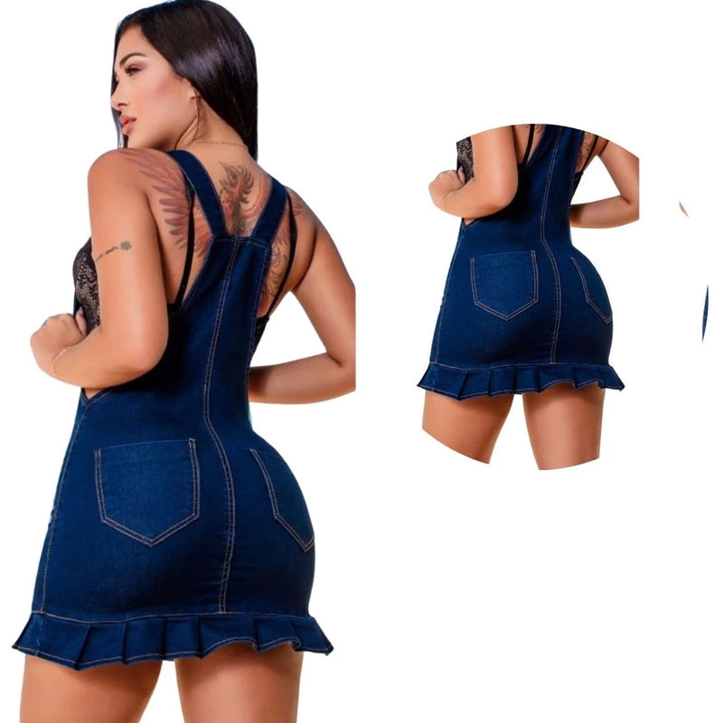 Vestido Suspensorio Mix and match Jeans Toque Fashion