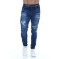 Men's Skinny Destroyed Jeans With Lycra