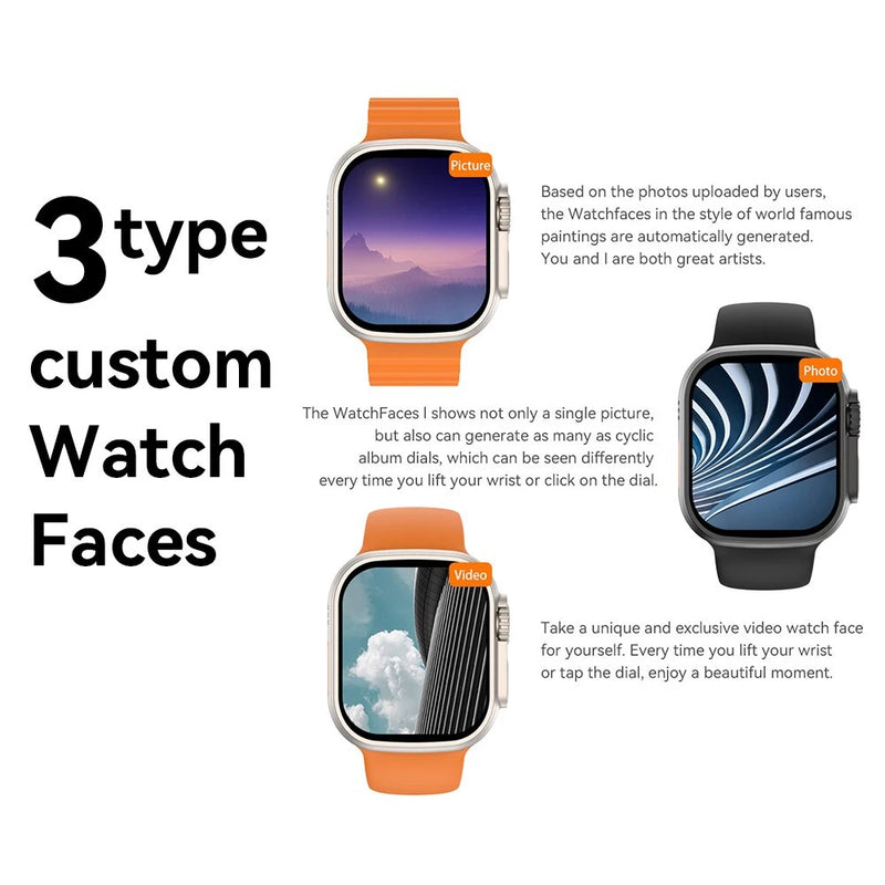 Ultra 9 Plus U9 Plus SmartWatch Watch Compass NFC for Men Women IWO Series 9 Max Waterproof Ultra9