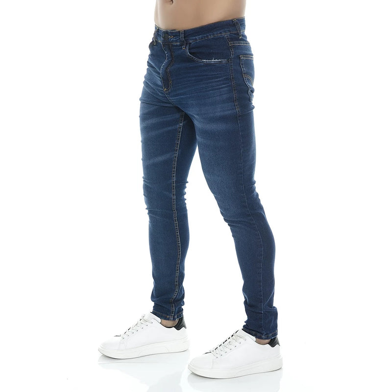 Calça Jeans Slim Masculina Estonada Com Elastano