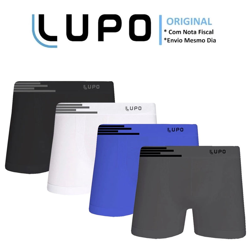 Kit with 4 Lupo Seamless Microfiber Boxer Briefs