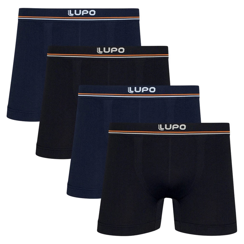 Kit with 4 Lupo Seamless Microfiber Boxer Briefs