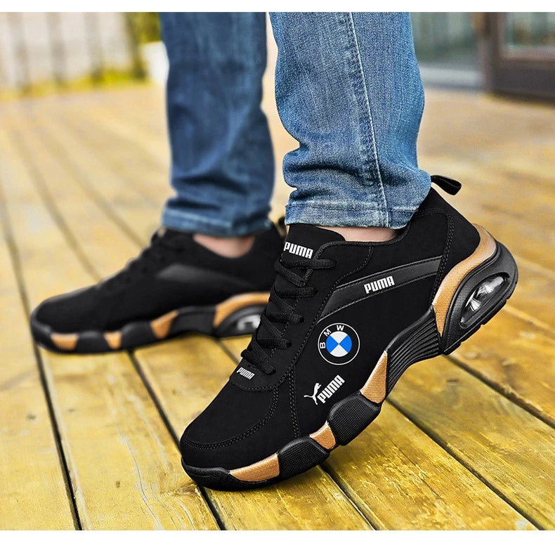 BMW Shoes Men's Clothing Resistant Genuine Leather Sneakers