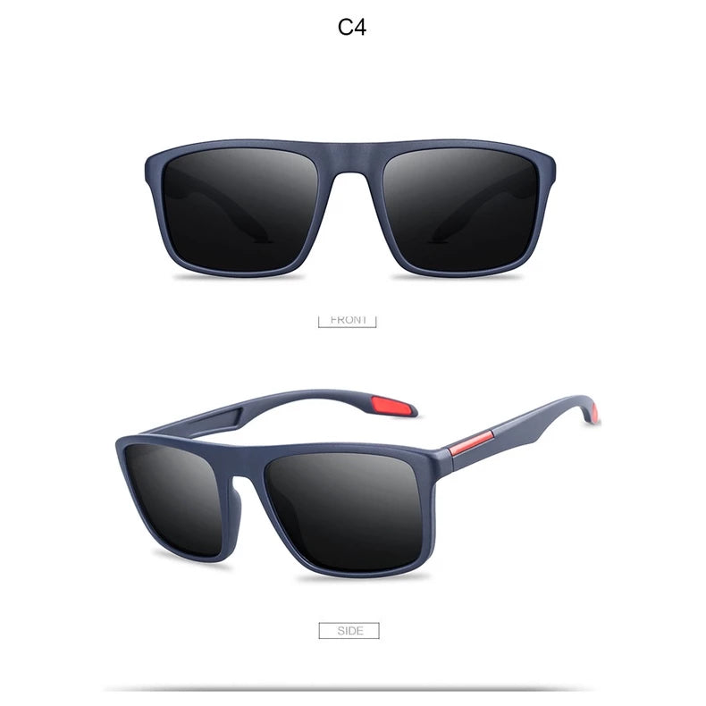 Brand New Ultra-light Rectangular Sunglasses TR90 Men Polarized Y2KUV400 Neutral Anti-Reflection Polarized