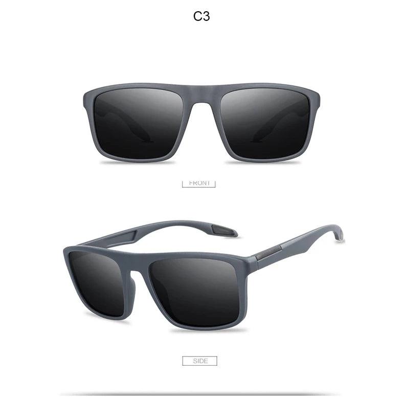 Brand New Ultra-light Rectangular Sunglasses TR90 Men Polarized Y2KUV400 Neutral Anti-Reflection Polarized