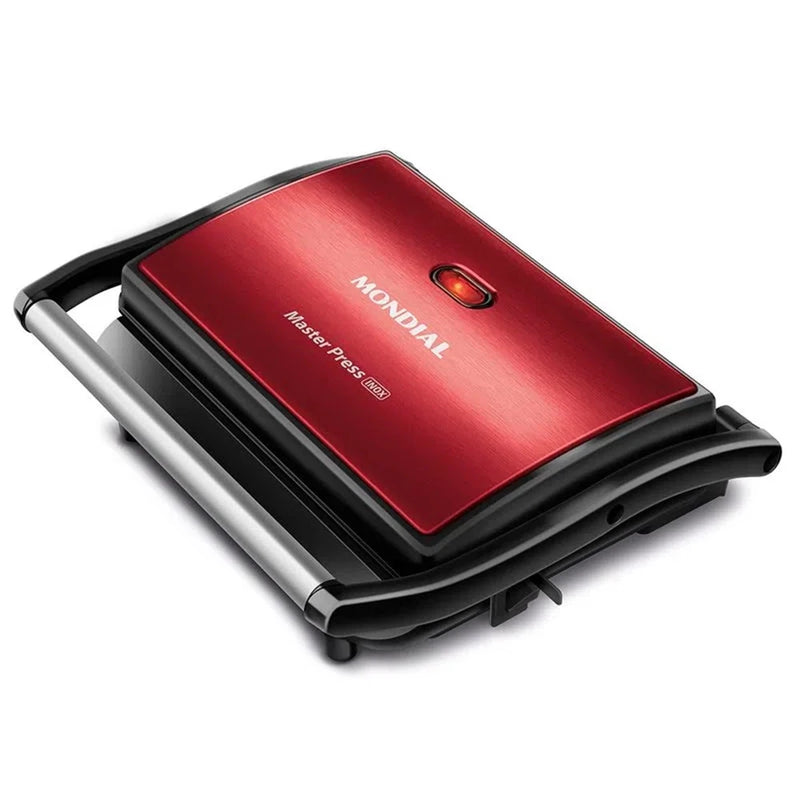 Press Grill Master Mondial 1000W Vermelho/Inox PG-01-RC -110V