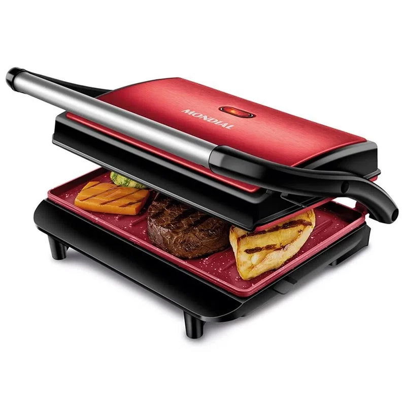 Press Grill Master Mondial 1000W Red/Inox PG-01-RC -110V