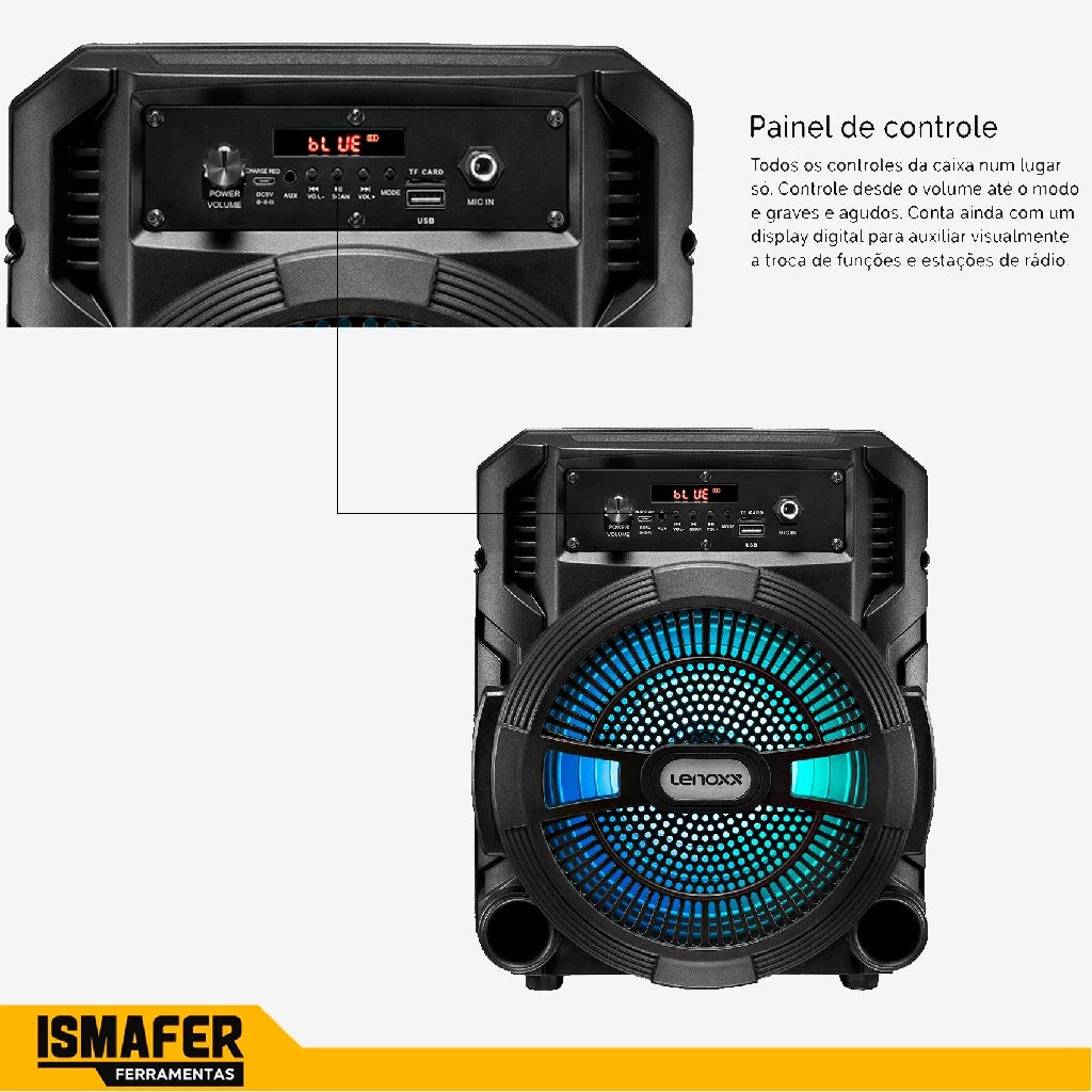 Caixa Caixinha Som Bluetooth Com Led Bateria Longa Duração