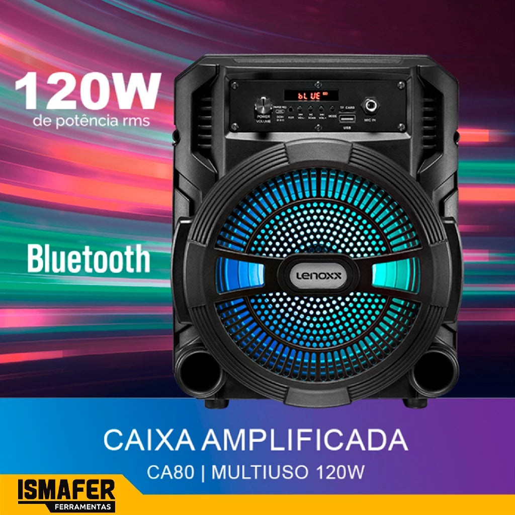 Caixa Caixinha Som Bluetooth Com Led Bateria Longa Duração