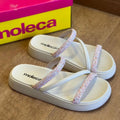 Sandália Papete Birken Brilho Blogueira Moleca Original Promoção