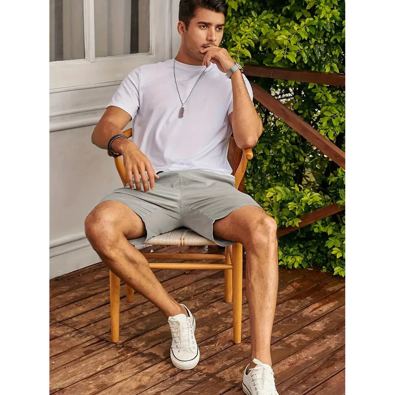 Bermuda Sarja Masculina de Alta Qualidade Moda Verão