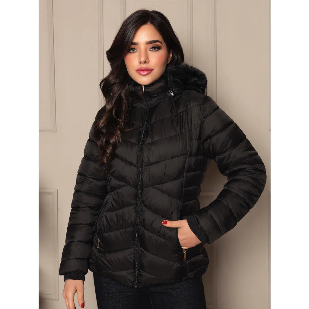 Jaqueta Feminina Forrada Puffer Gominho Moda Fashion