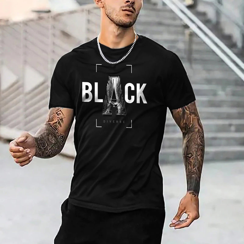 T-shirt Black Diverse Camisa 100% Algodão Pima Swag Premium