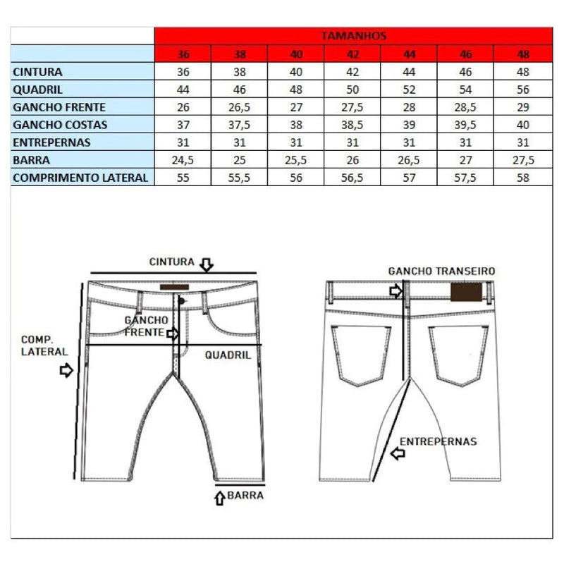 Bermuda Jeans Masculina Clara Rasgada ENVIO-IMEDIATO